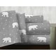 preview thumbnail 1 of 9, Pointehaven 175 GSM Cotton Flannel Bed Sheet Set with Oversized Sheets California King - Polar Bear