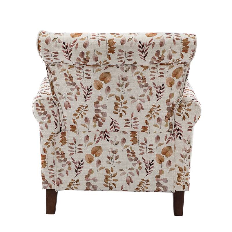 Nyctelius Nailhead Trim Traditional Accent Armchair with Rolled Arms by HULALA HOME