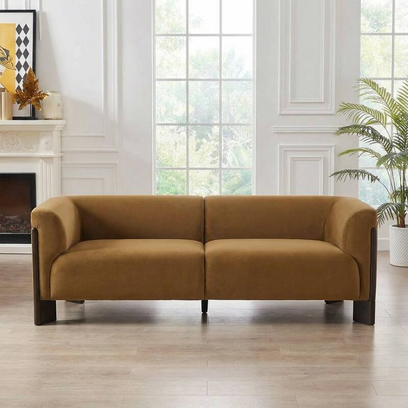 Modern Oversized Sofa Loveseat with Wood Legs