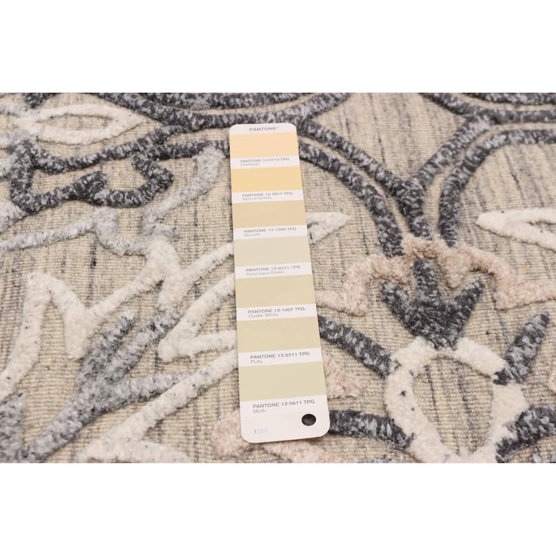 ECARPETGALLERY Hand-knotted Tangier Light Khaki Wool Rug - 5'3 x 8'1