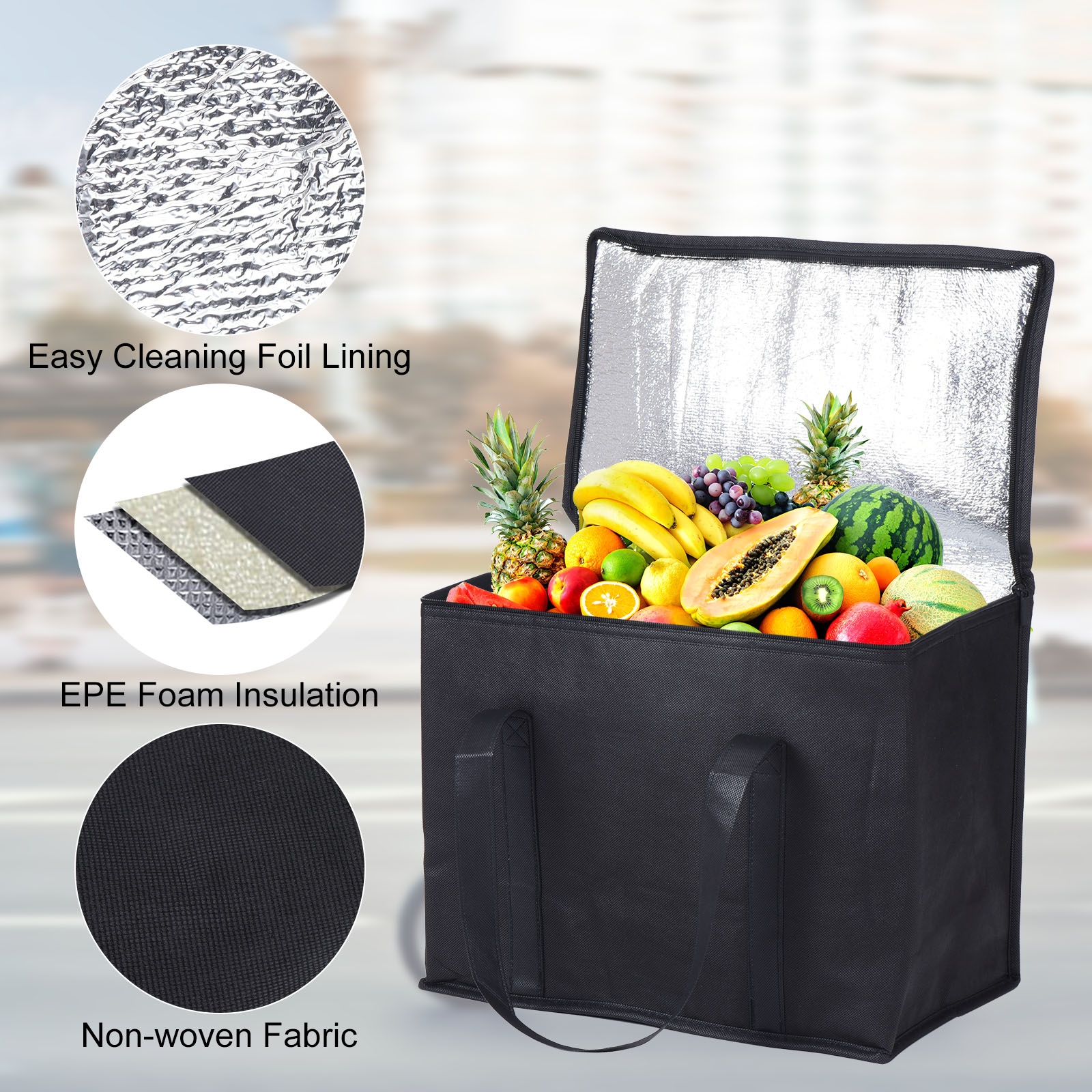 Insulated reusable grocery bags on sale