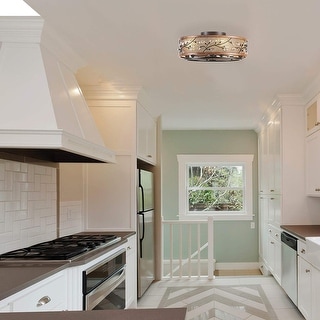 Led ceiling with fan walnut Crystal fan in light fan iron inside light ...