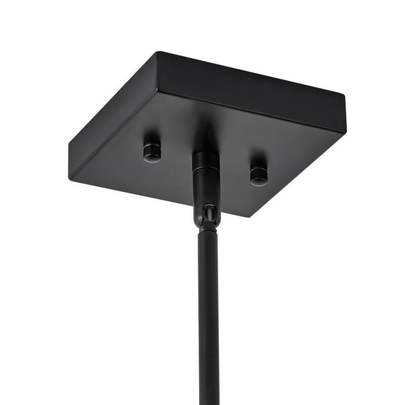 Farmhouse Black Metal Cage 4 Light Pendant Ceiling Light for Entryway and Foyer