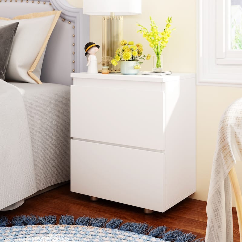 18.9'' Tall 15.7"W 2 - Drawer Nightstand Chest End Table