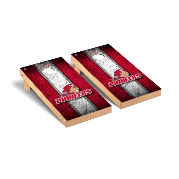 slide 2 of 5, Sacred Heart University SHU Pioneers Cornhole Board Set - Vintage Wooden