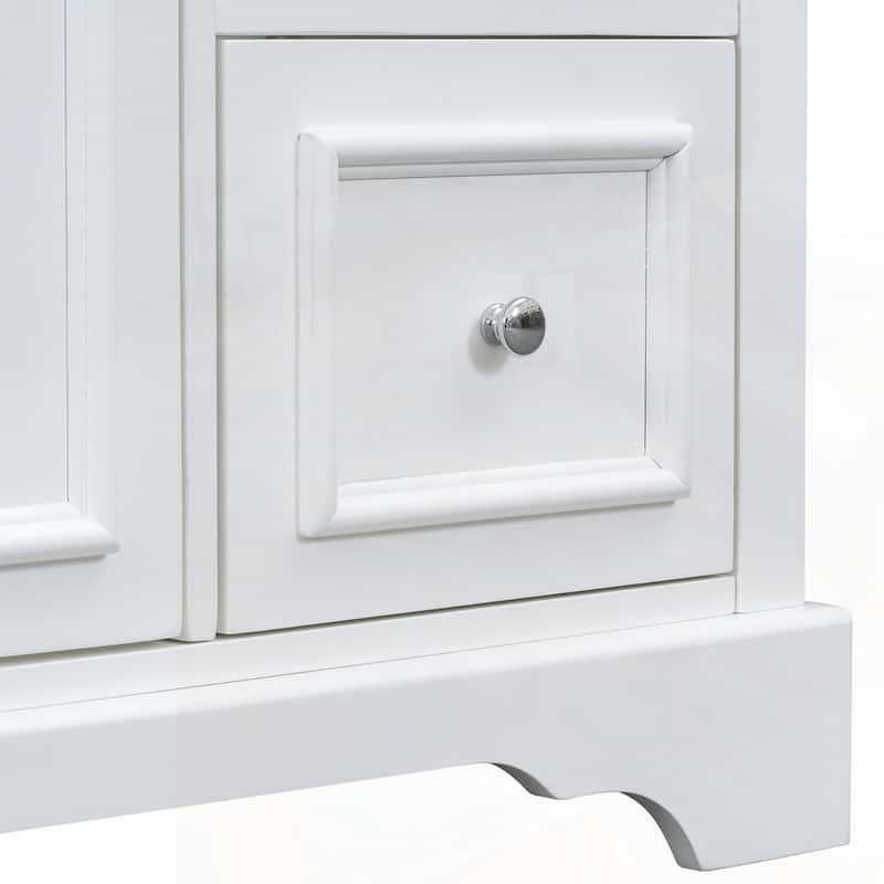 bathroom vanity with ceramic sink