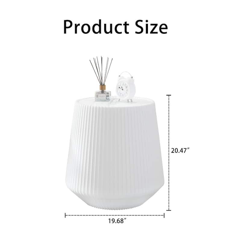 Cup Shape Light Sintered Stone Leather Coffee Table - Unique Grey Pattern