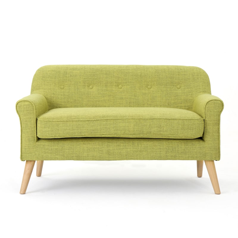 Mariah Mid-Century Fabric Loveseat by Christopher Knight Home