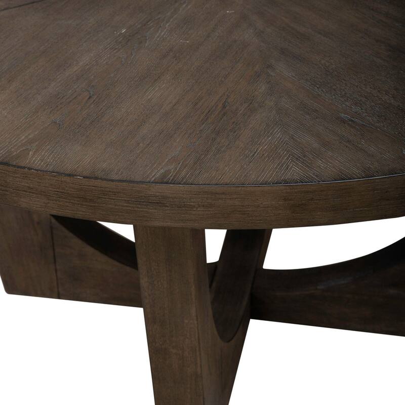Cascade Falls Satin Espresso Pedestal Table for Dining Room - Width 60" x Depth 78" x Height 30"