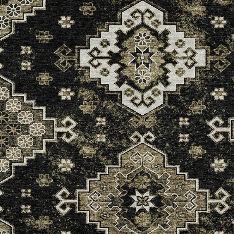 HomeRoots Medallion Traditional Rectangle Outdoor Rug
