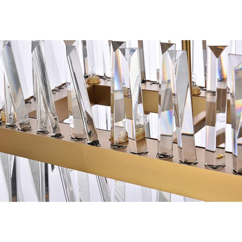 Indigo Home 36 inch crystal rectangle chandelier light