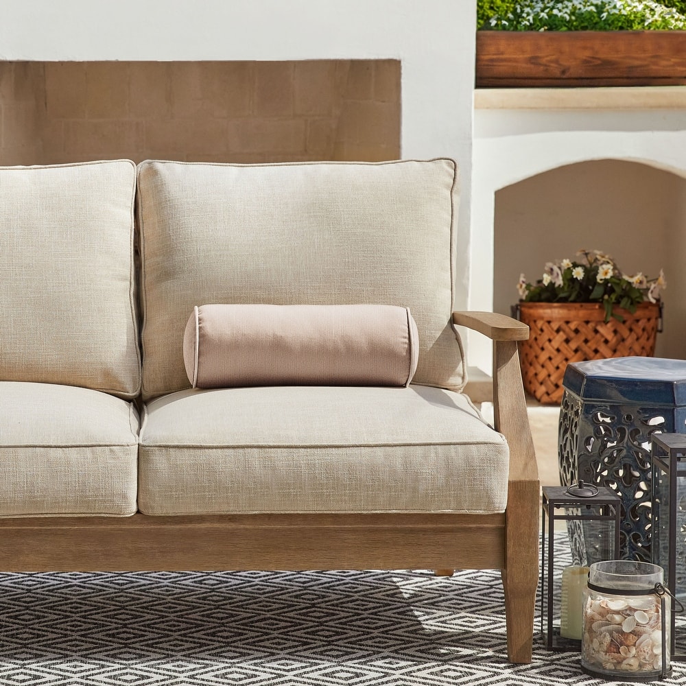 Sorra Home Sunbrella Outdoor Corded Bolster Pillow Single