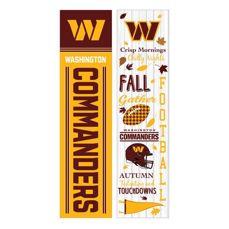 47" Double Sided Seasonal Porch Leaner, Washington Commanders - 47" x 11.25"