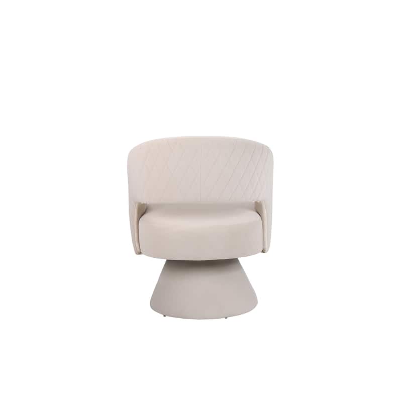Swivel Accent Chair Armchair, Round Barrel Chair in Fabric for Living Room Bedroom