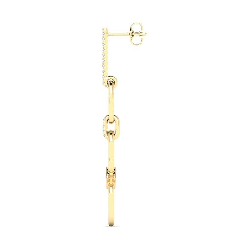 Marquee 1/4 CTW Diamond Dangle Earrings in 14K Yellow Gold