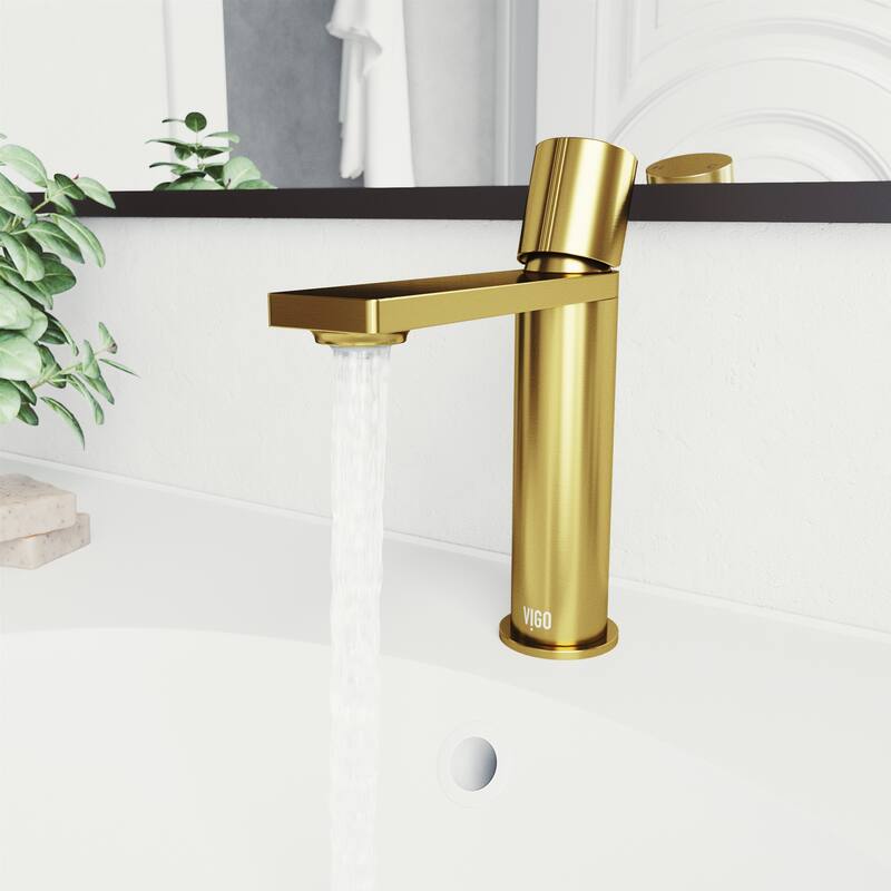 VIGO Halsey 8" H Single Handle Single Hole Bathroom Faucet