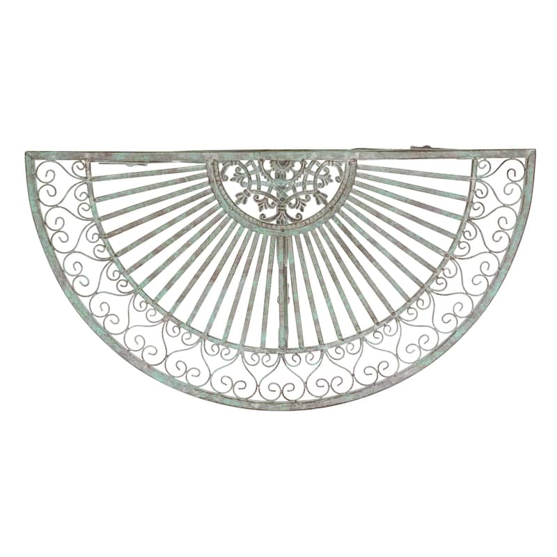SAFAVIEH Outdoor Tatyanna Annalise Iron Accent Table - 36"W x 19"D x 29"H