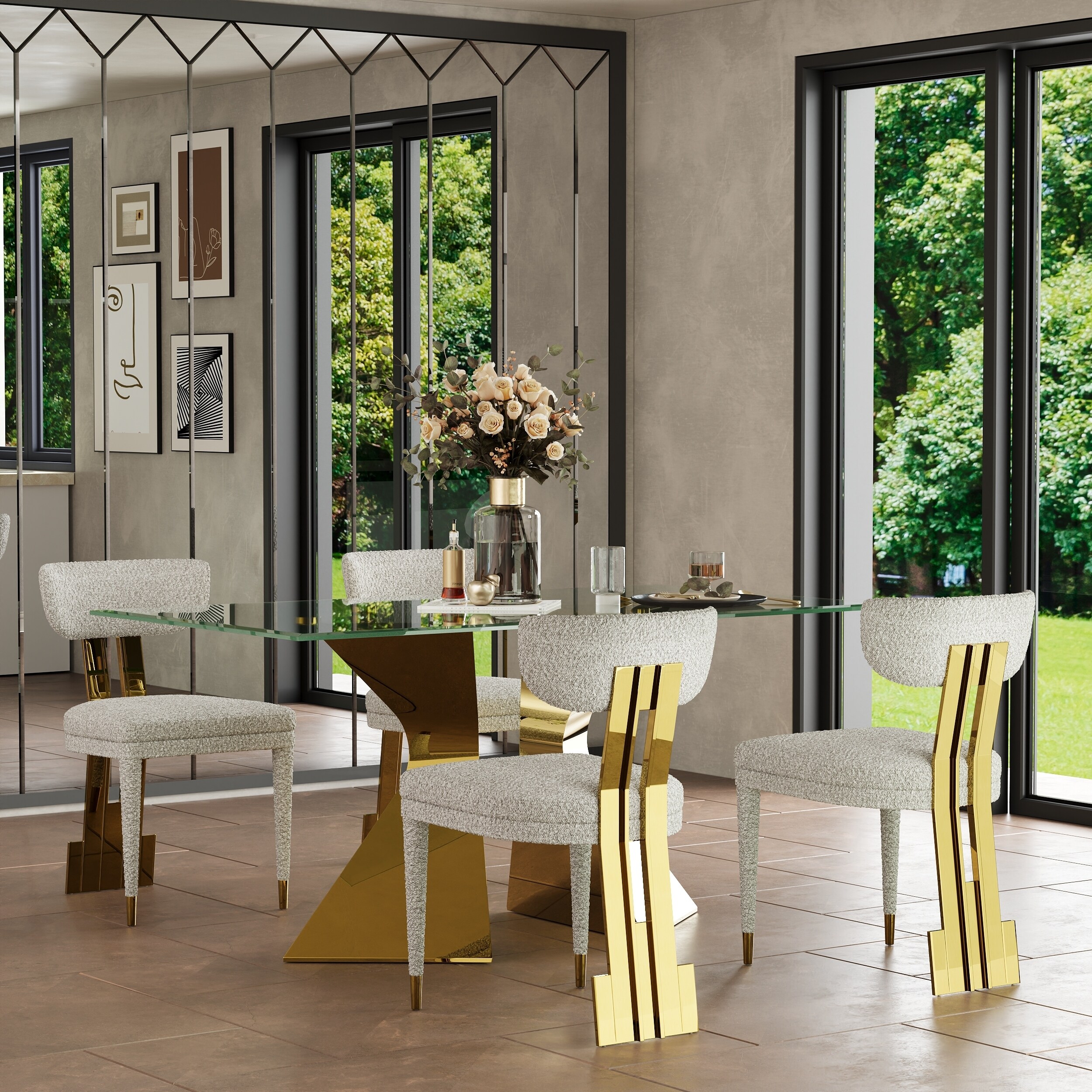 Rustic Glam Glam Dining Room Table Sets Glam Silver Dining Table