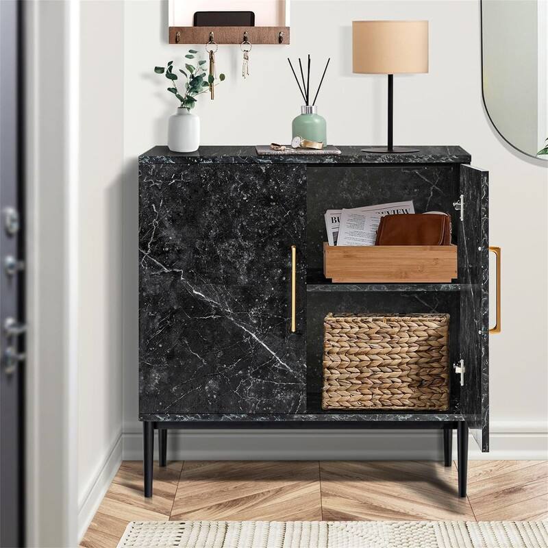 Modern Buffet Cabinet - 15.7"D x 31.1"W x 31.5"H
