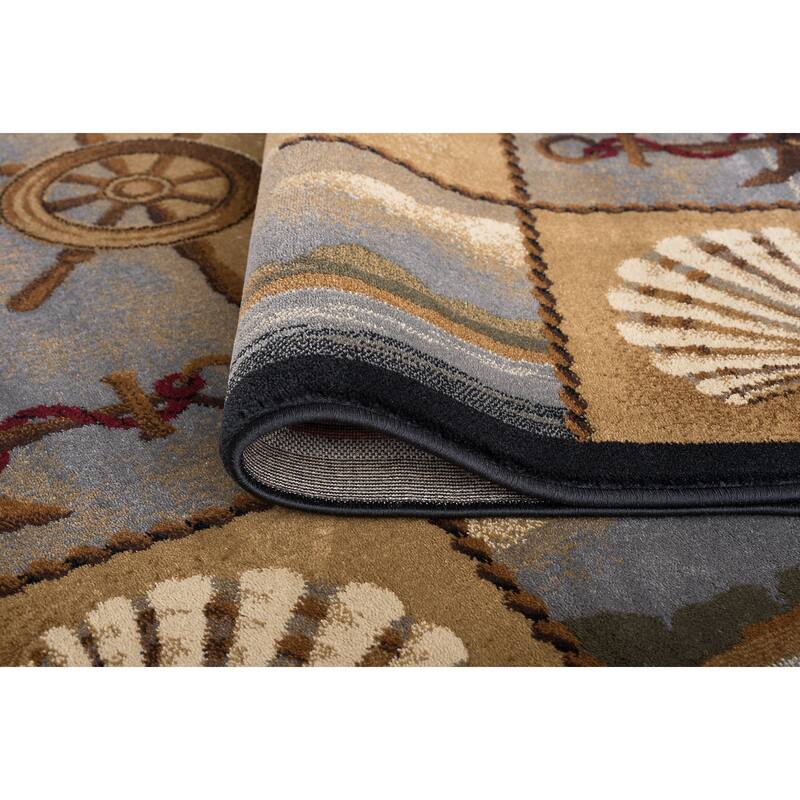 Natural Lodge Novelty Graphic Indoor Area Rug