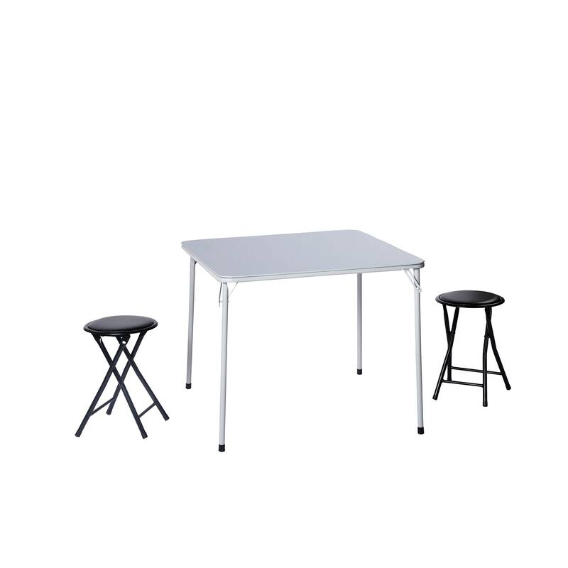 Homy Casa Modern Paded Square Dining Table with Easy-Clean PVC Top