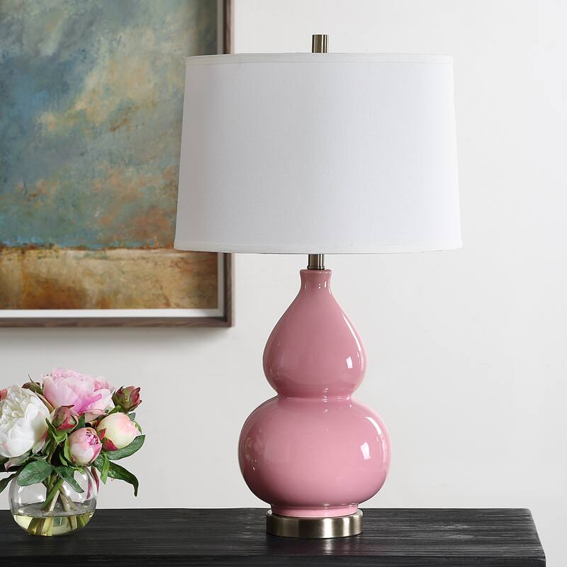 Strick & Bolton Ceramic Glazed Metal Table Lamp