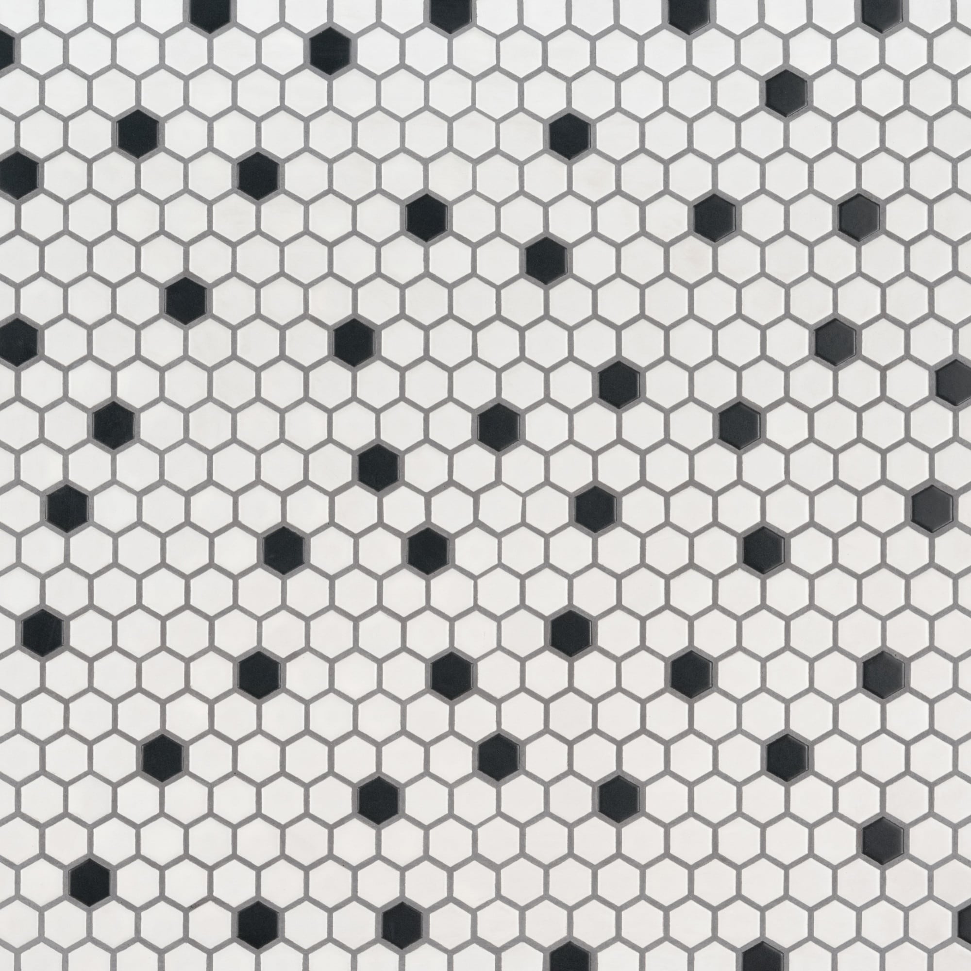 Msi N1x1hex Domino 1 X 1 Hexagon Mosaic Tile Matte Porcelain Visual Sold By Carton 19 09 Sf Carton Black White Overstock 29778075