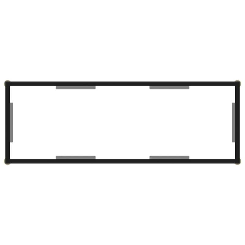 vidaXL Console Table Transparent 39.4"x13.8"x29.5" Tempered Glass - 39.4" x 13.8" x 29.5"