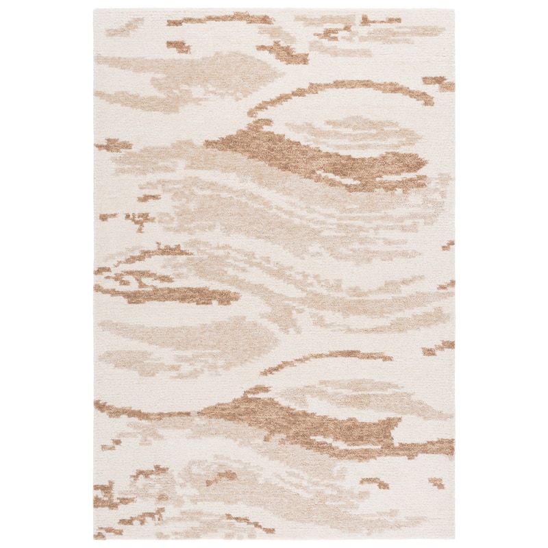 SAFAVIEH Handmade Harvest Altunay Wool Rug - Ivory/Beige - 5' x 8'