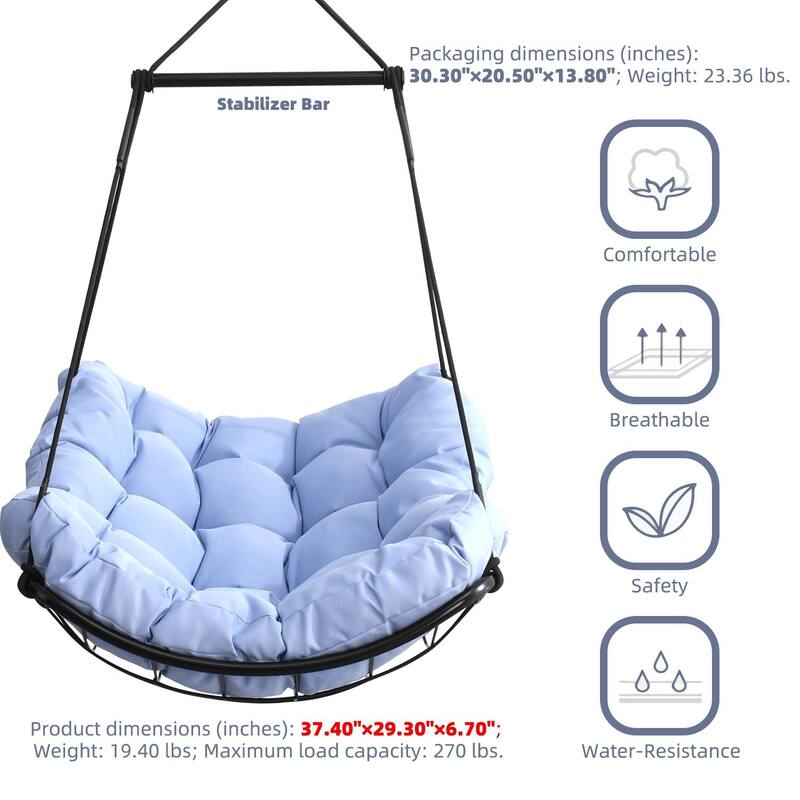 Aluminum Hammock Chair with Swivel & Cushion