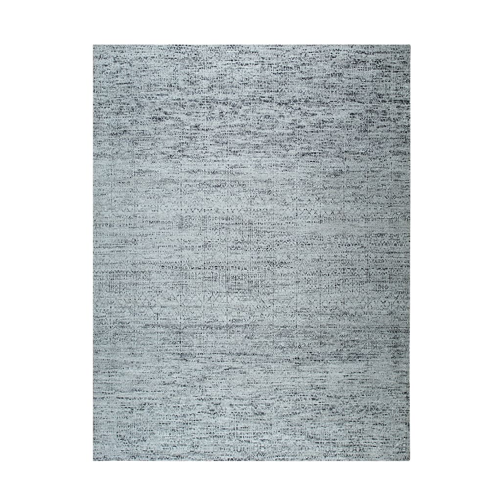 Hand-Knotted Natural Silk Oushak Rug, 8' x 10', Ivory/Vintage Pink Area Rug, Stylish Soft Texture for Living Room - L