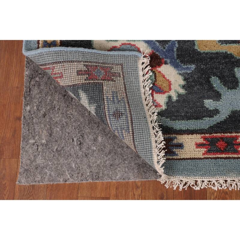 Transitional Oushak Indian Area Rug Handmade Wool Carpet - 8'2" x 9'9"