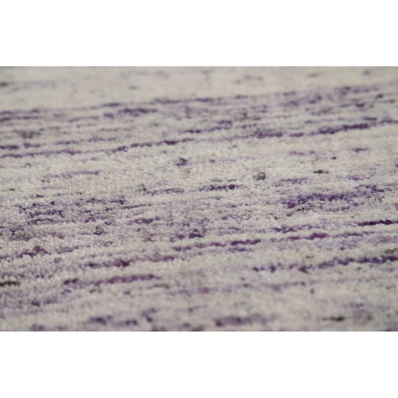Purple Gabbeh Indian Runner Rug Handmade Wool Carpet - 2'5" x 9'6"