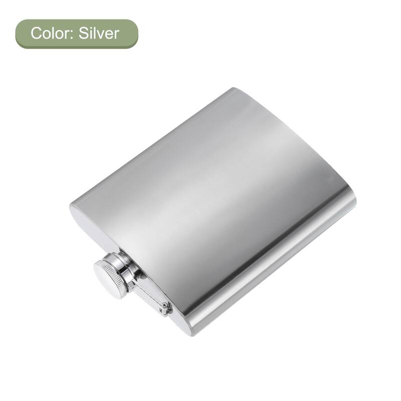 18oz 500ml Stainless Steel Hip Flask for Camping Hiking Outdoor Activity, Silver