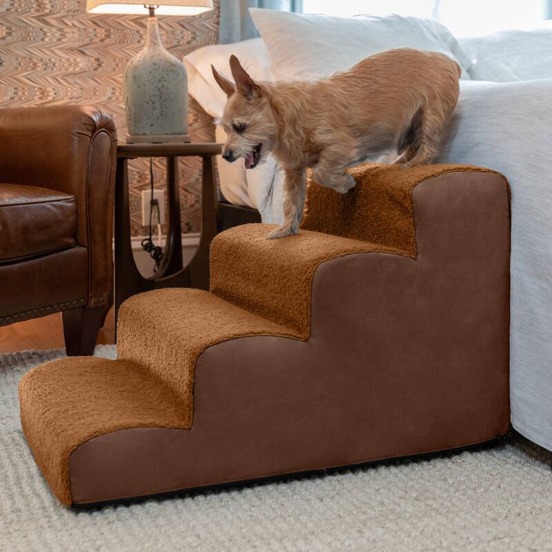 Dubb Pet Steps - Soft Foam Stairs for Cats and Dogs - 3 Stairs & 4 Stairs