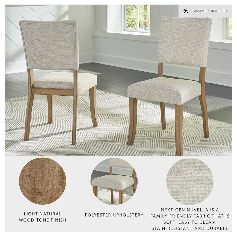 Signature Design by Ashley Rybergston Light Brown/Beige Dining Chair - 20"W x 22"D x 39"H