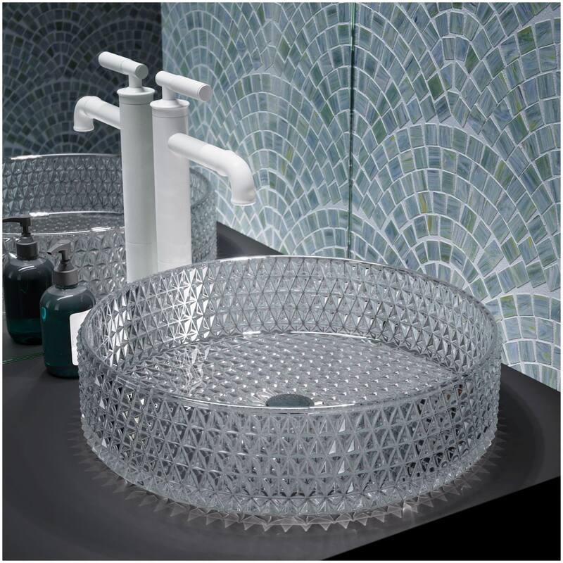 Swiss Madison SM-VS320 Cache 15-3/8" Circular Glass Vessel Bathroom - Glass