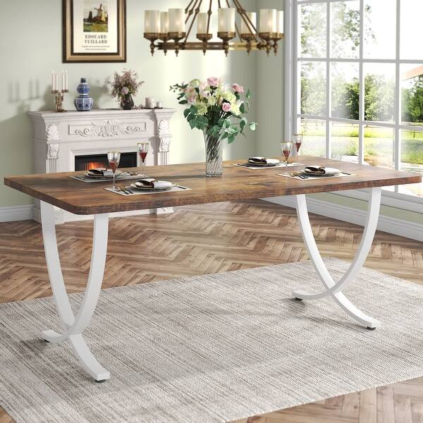 63 Inch Rustic Rectangular Dining Table for 4 to 6 - Bed Bath & Beyond ...