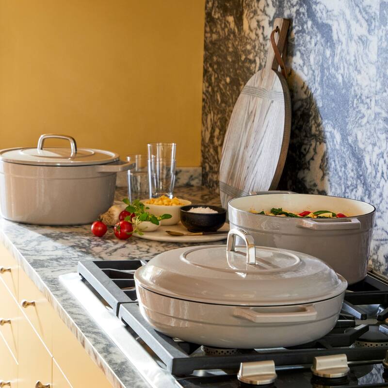 Martha by Martha Stewart 3.5 QT Enameled Cast Iron Braiser w/ Lid