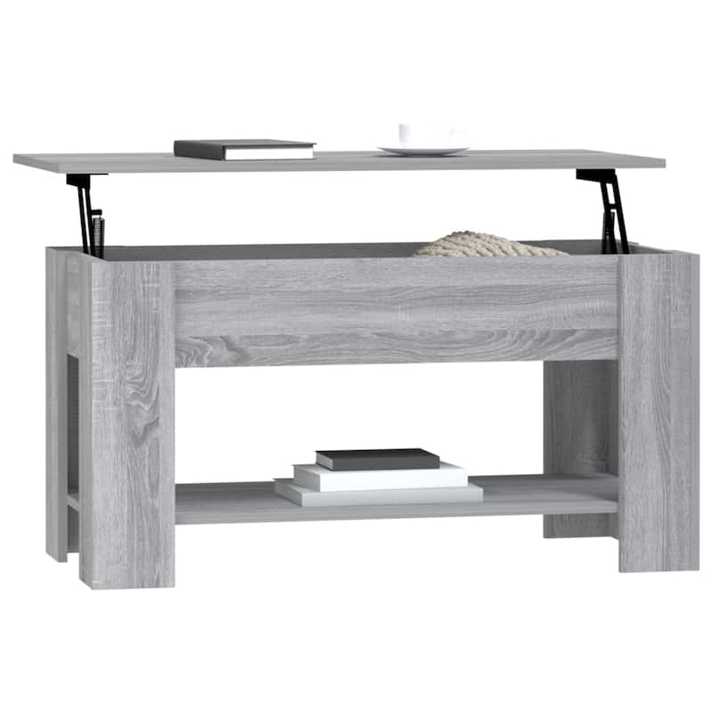 vidaXL Coffee Table Lift Top End Table Accent Side Sofa Table Engineered Wood - 39.8" x 19.3" x 20.5"