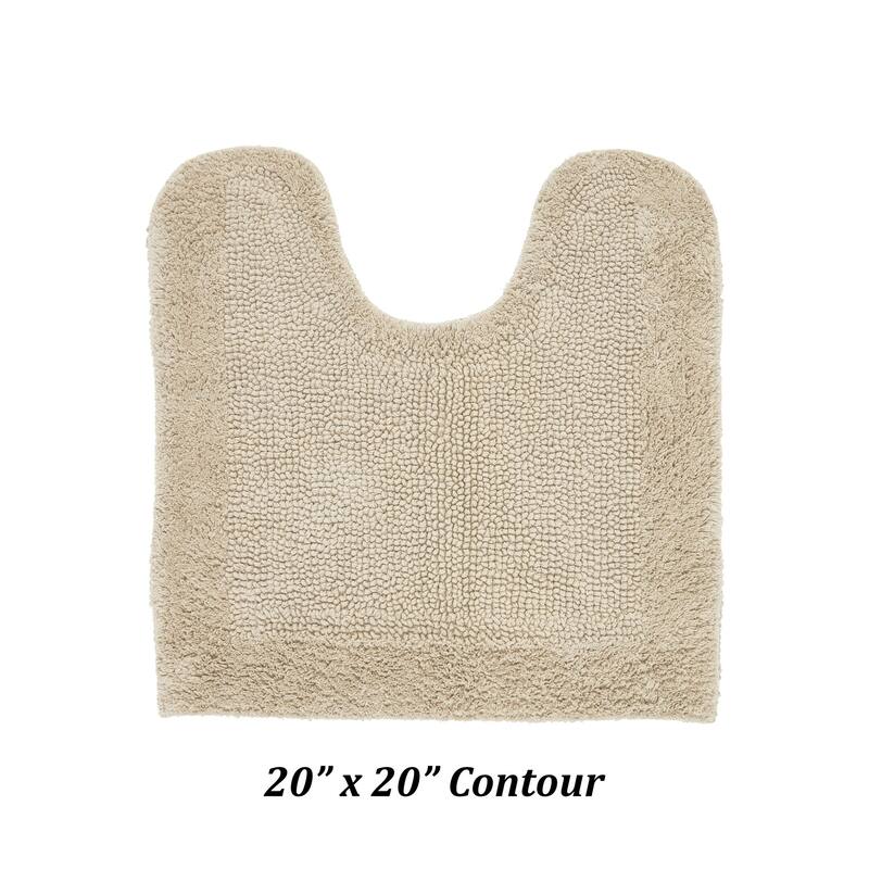 Better Trends Bath Rugs 100% Cotton Tufted Soft & Water Absorbent Bathroom Rug for Shower, Sink Bath Mats Edge Collection