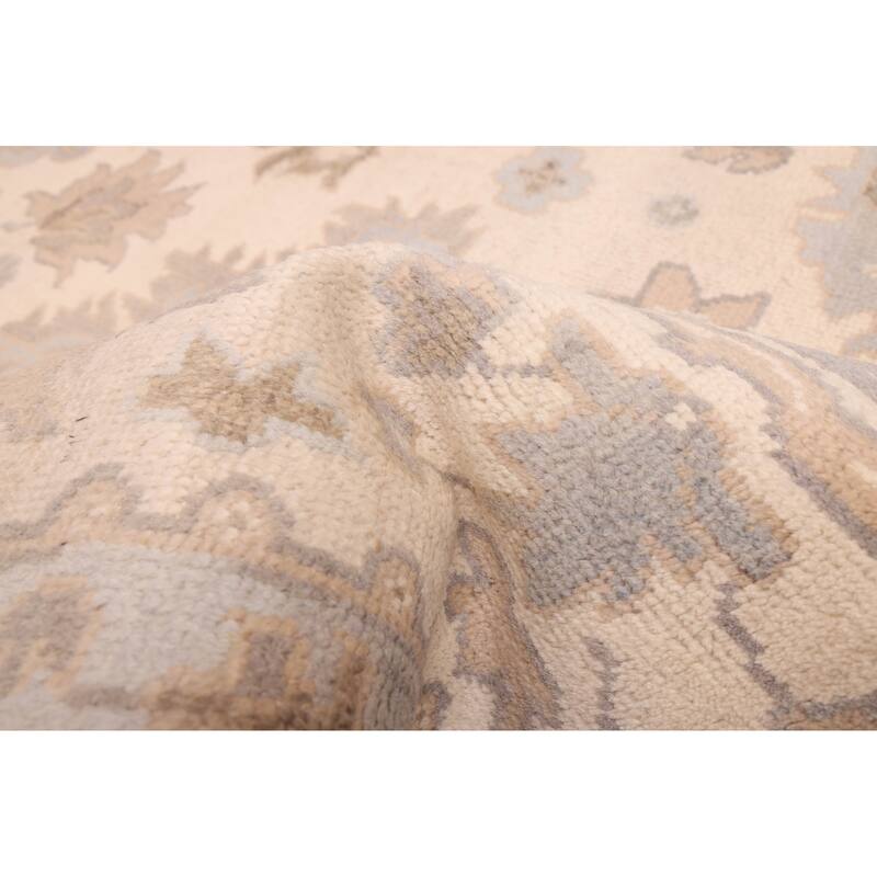 ECARPETGALLERY Hand-knotted Royal Oushak Cream Wool Rug - 9'0 x 11'6