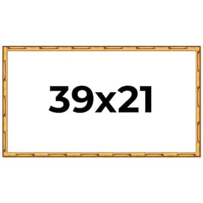 39x21 Frame Gold Bamboo Picture Frame Modern Photo Frame Includes UV Acrylic Shatter Guard Front Acid Free Foam Backing Board