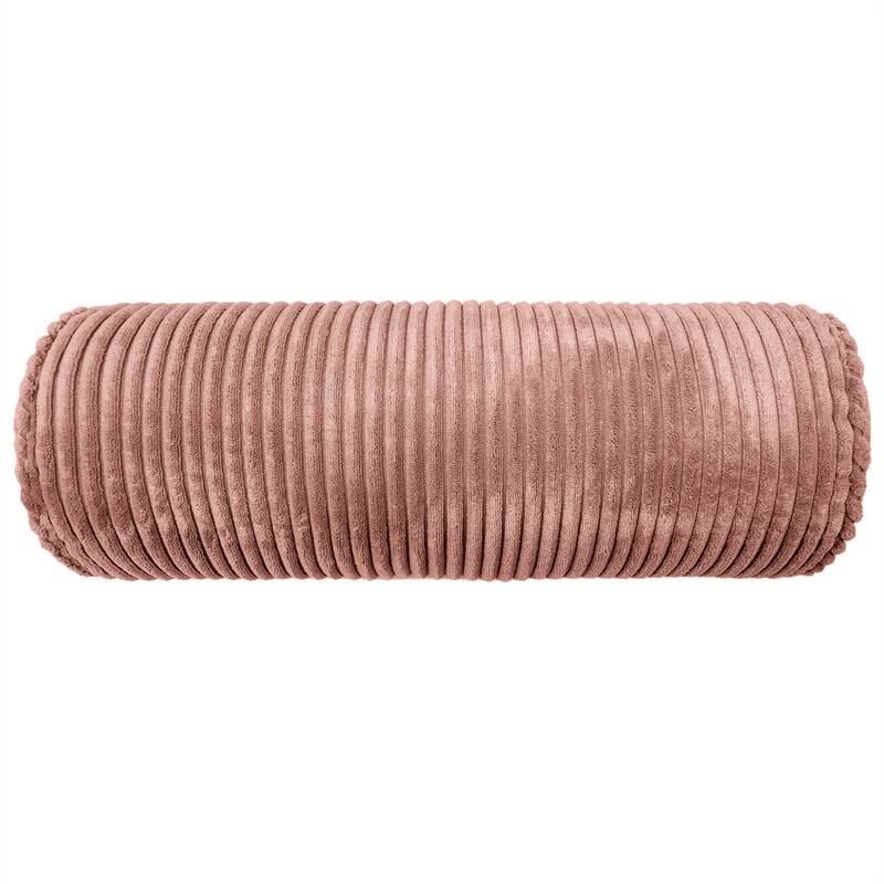 Edie At Home Bowery Corduroy Neckroll Decorative Throw Pillow 8x24 - Pink