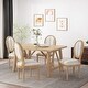 preview thumbnail 9 of 132, Phinnaeus French Country Dining Chairs (Set of 4) by Christopher Knight Home Gray Stripes + Light Beige + Natural