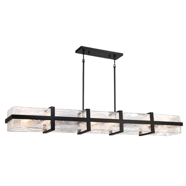 slide 2 of 11, Minka Lavery 3618 Cloud Break 12 Light 60" Wide Linear Chandelier
