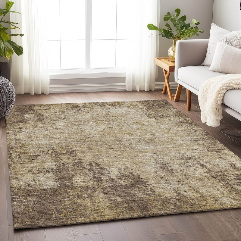 Premium Washable Super Soft Solid Casual Mayfield Rug - Brown - 3' x 5'