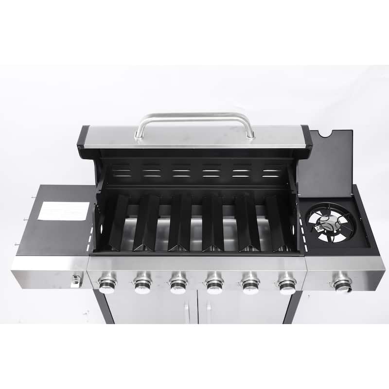 6-Burner Propane Gas Grill With Side Burner