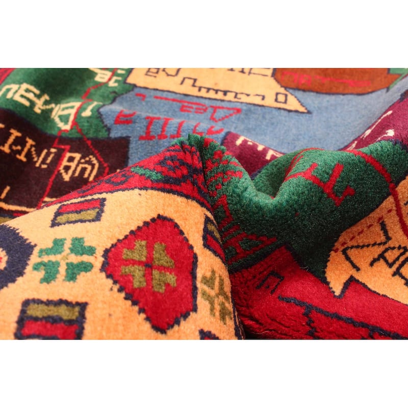 ECARPETGALLERY Hand-knotted Teimani Red Wool Rug - 3'4 x 6'1