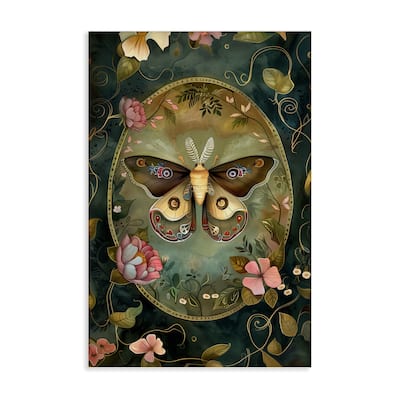 Stupell Ornate Victorian Moth Canvas Wall Art Design By The Dutch Lady